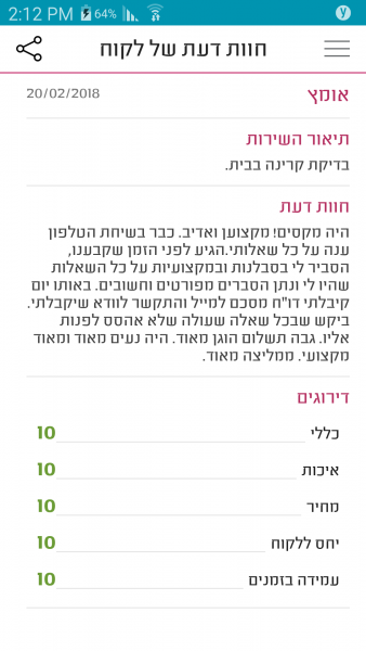 לקוחות ממליצים על שרות מדידת קרינה איכותי ומקצועי